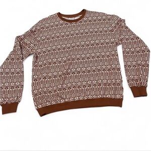 Stylish Brown Patterned Women's Sweater
